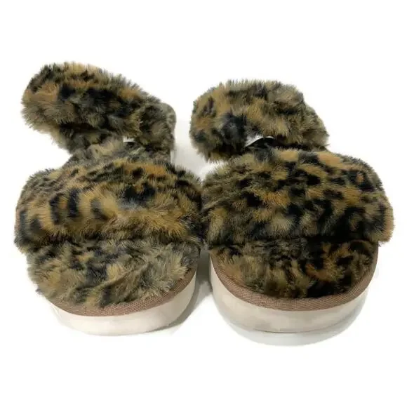 Koolaburra by UGG Faux-Fur Slide Sandals Cheetah Size 9 - Picture 4 of 11